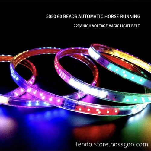 220V IP67 Outdoor 60LED 5050 RGB High Voltage Flexible LED Strip